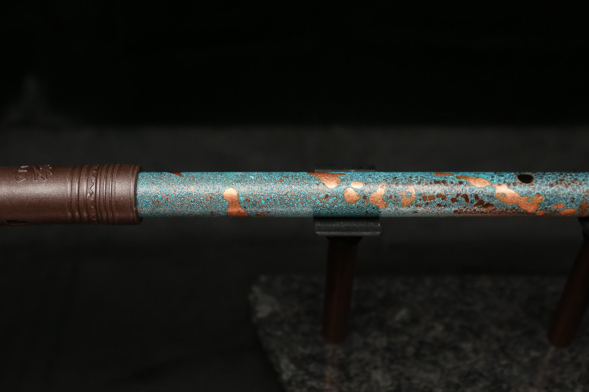 Low D Copper Flute #LDC0003 in Turquoise Reef