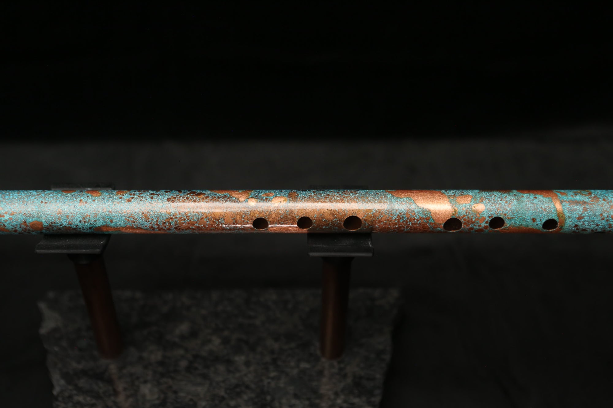 Low D Copper Flute #LDC0003 in Turquoise Reef