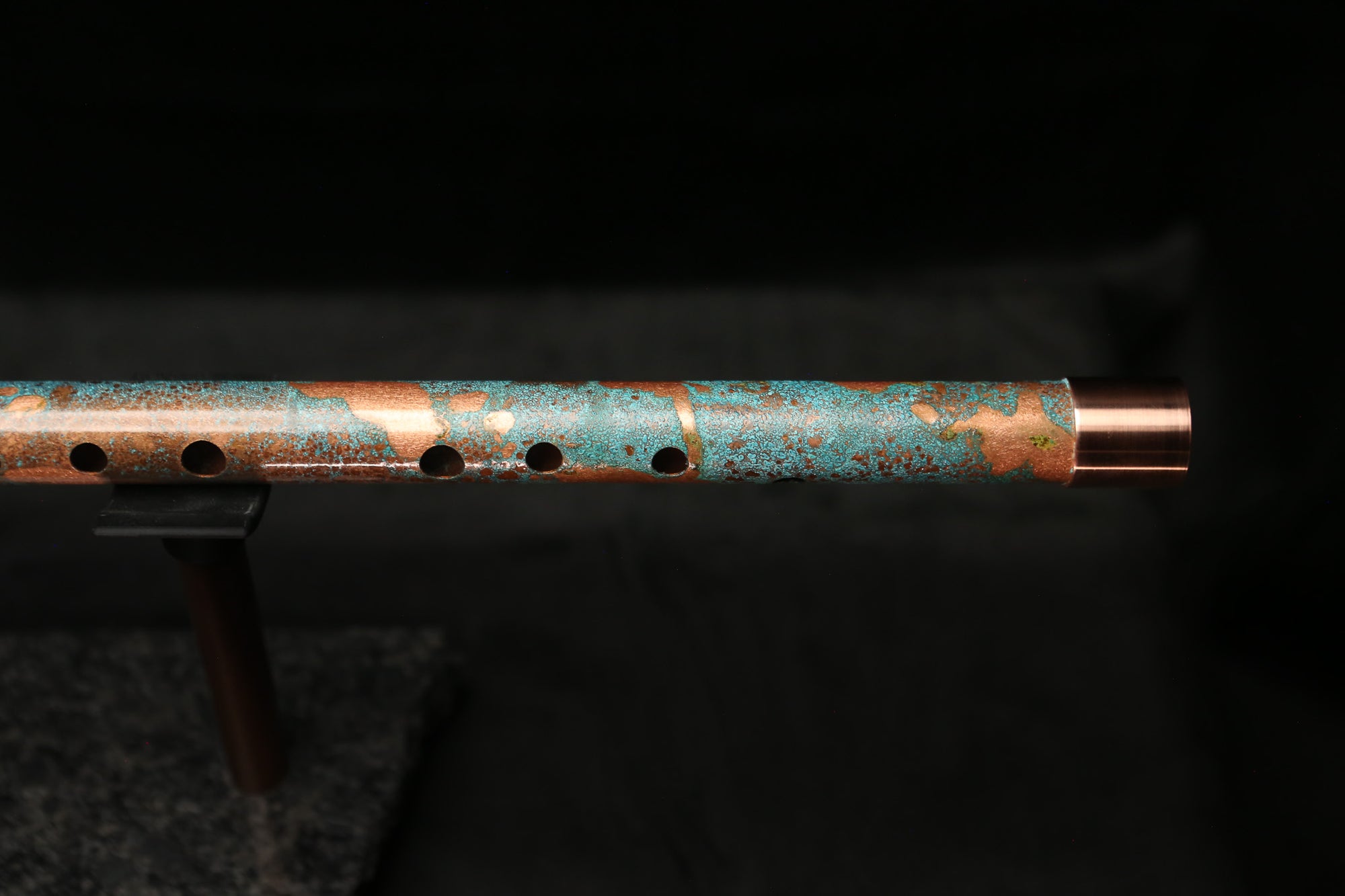 Low D Copper Flute #LDC0003 in Turquoise Reef