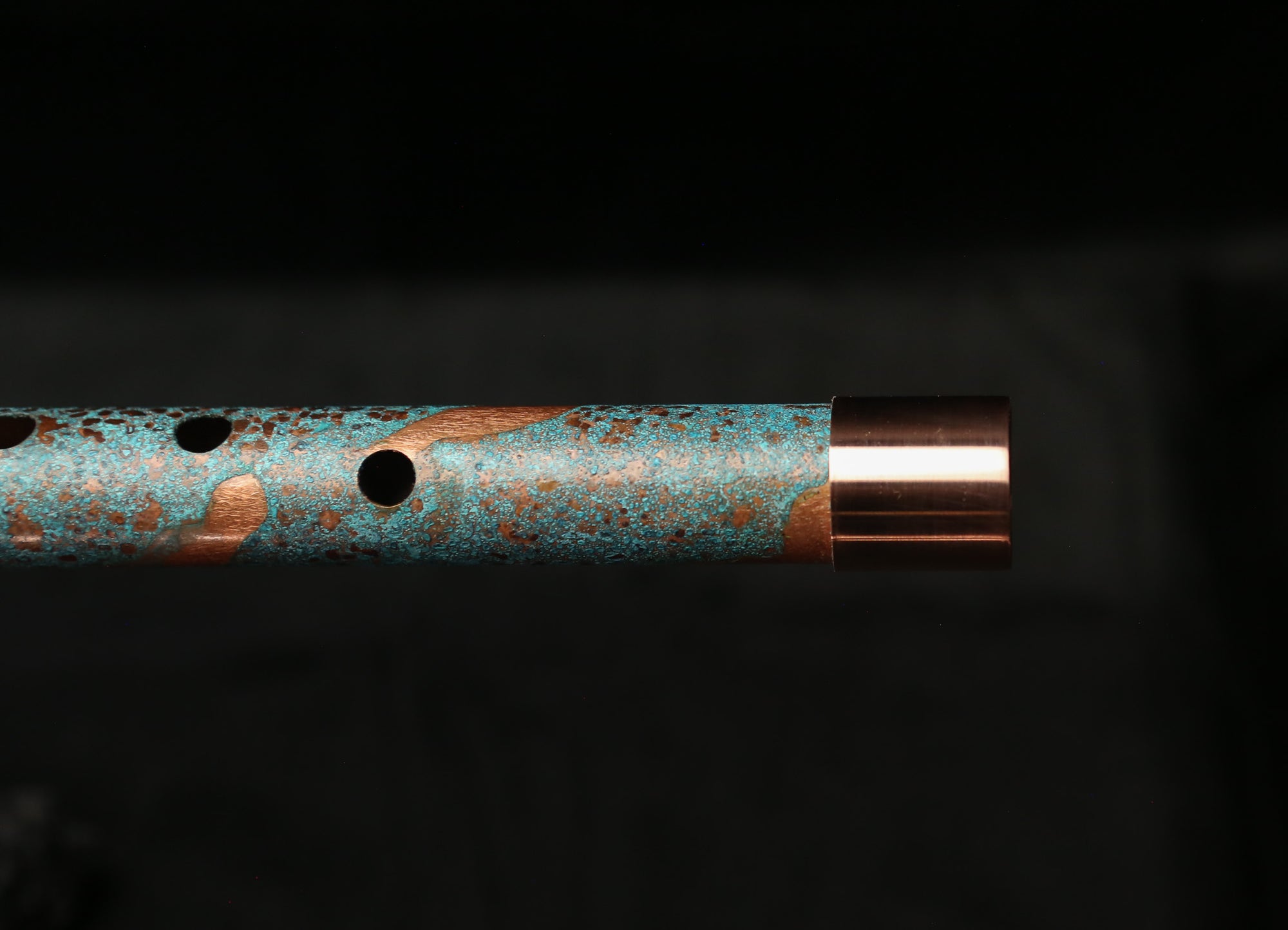 Low D Copper Flute #LDC0004 in Turquoise Reef