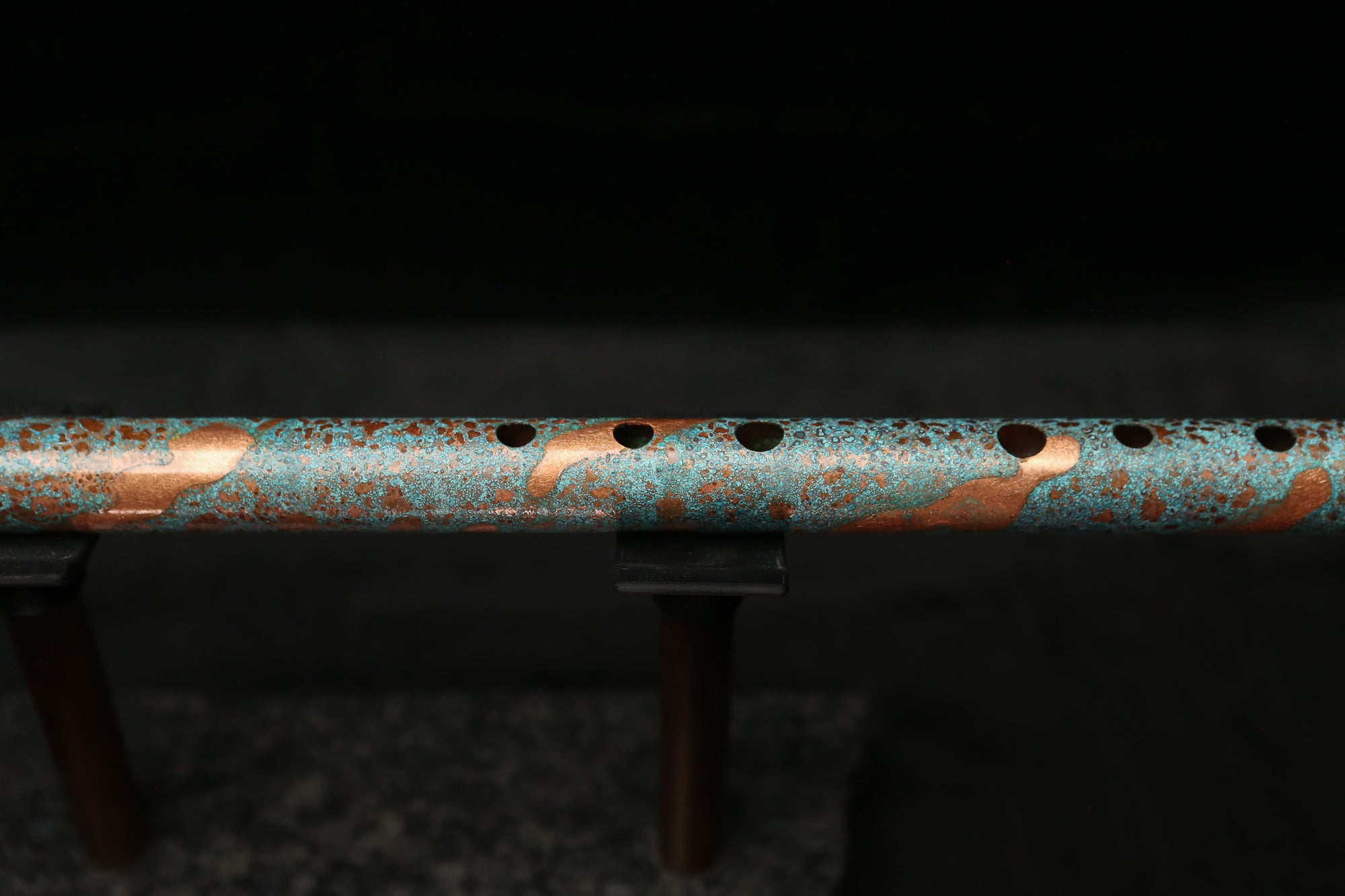 Low D Copper Flute #LDC0004 in Turquoise Reef