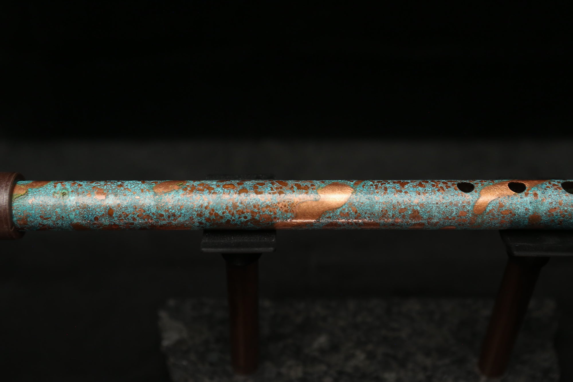 Low D Copper Flute #LDC0004 in Turquoise Reef