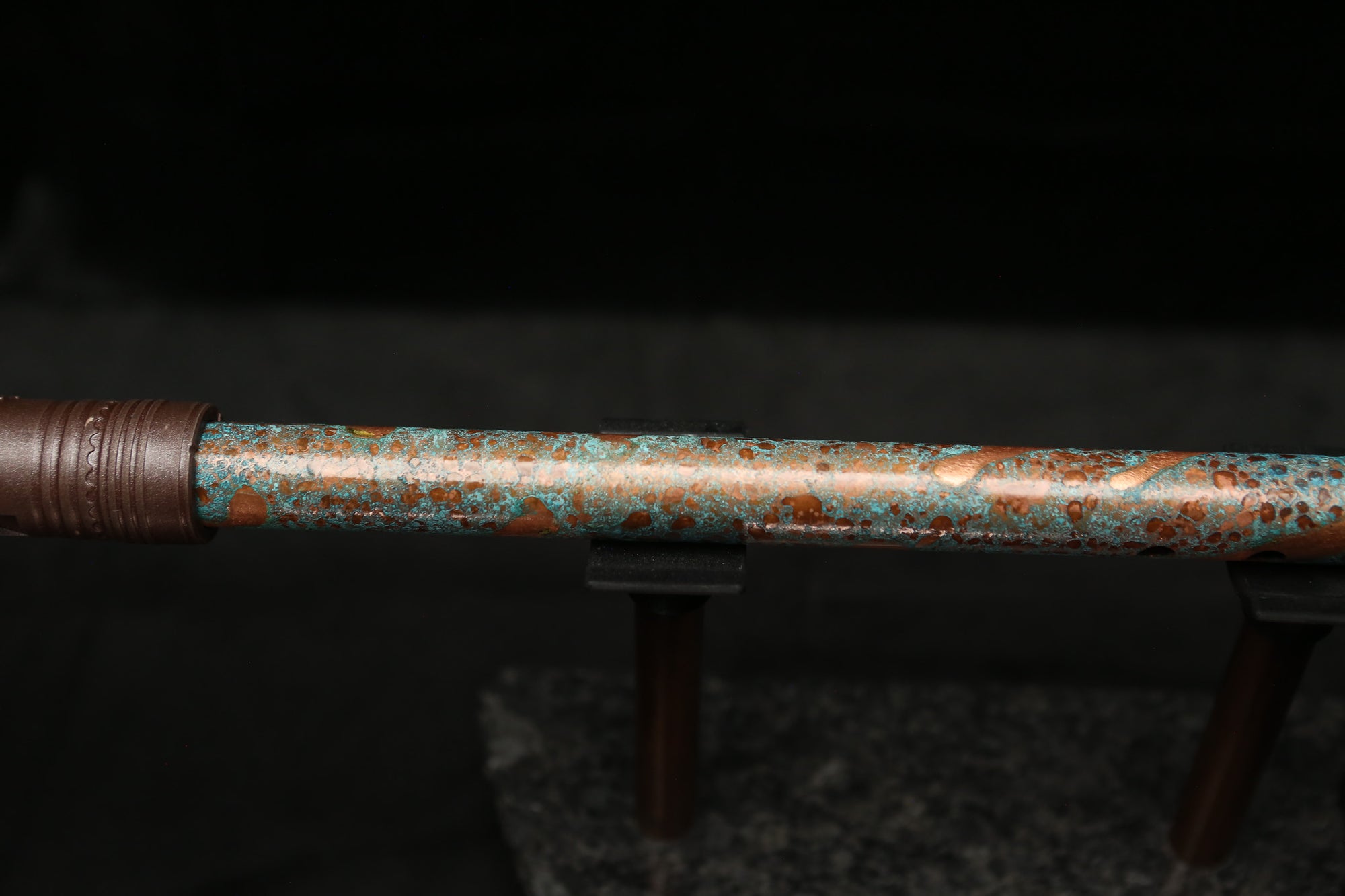 Low D Copper Flute #LDC0004 in Turquoise Reef