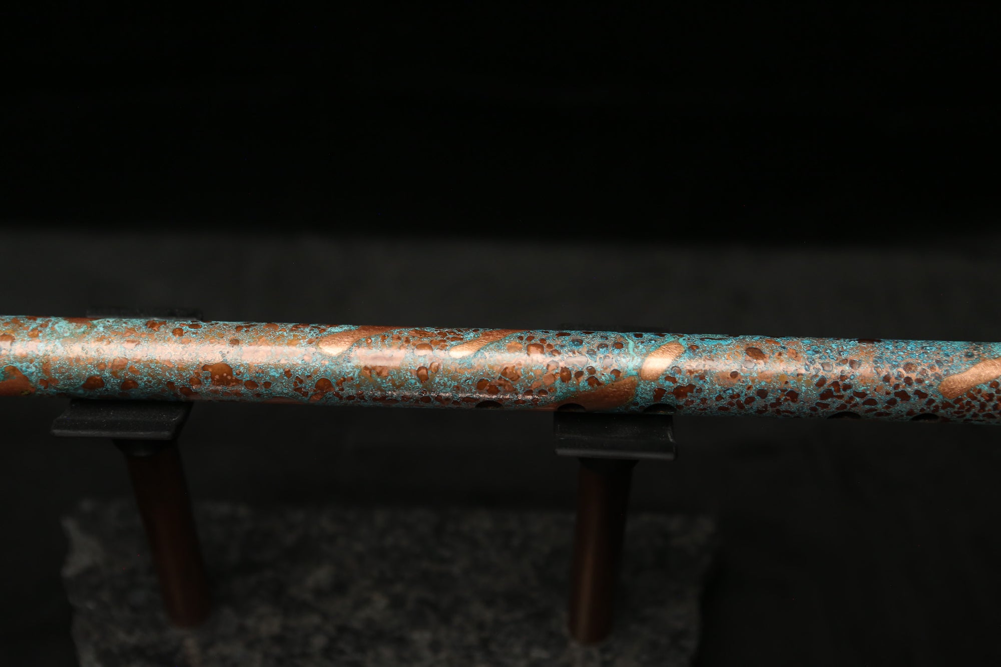 Low D Copper Flute #LDC0004 in Turquoise Reef