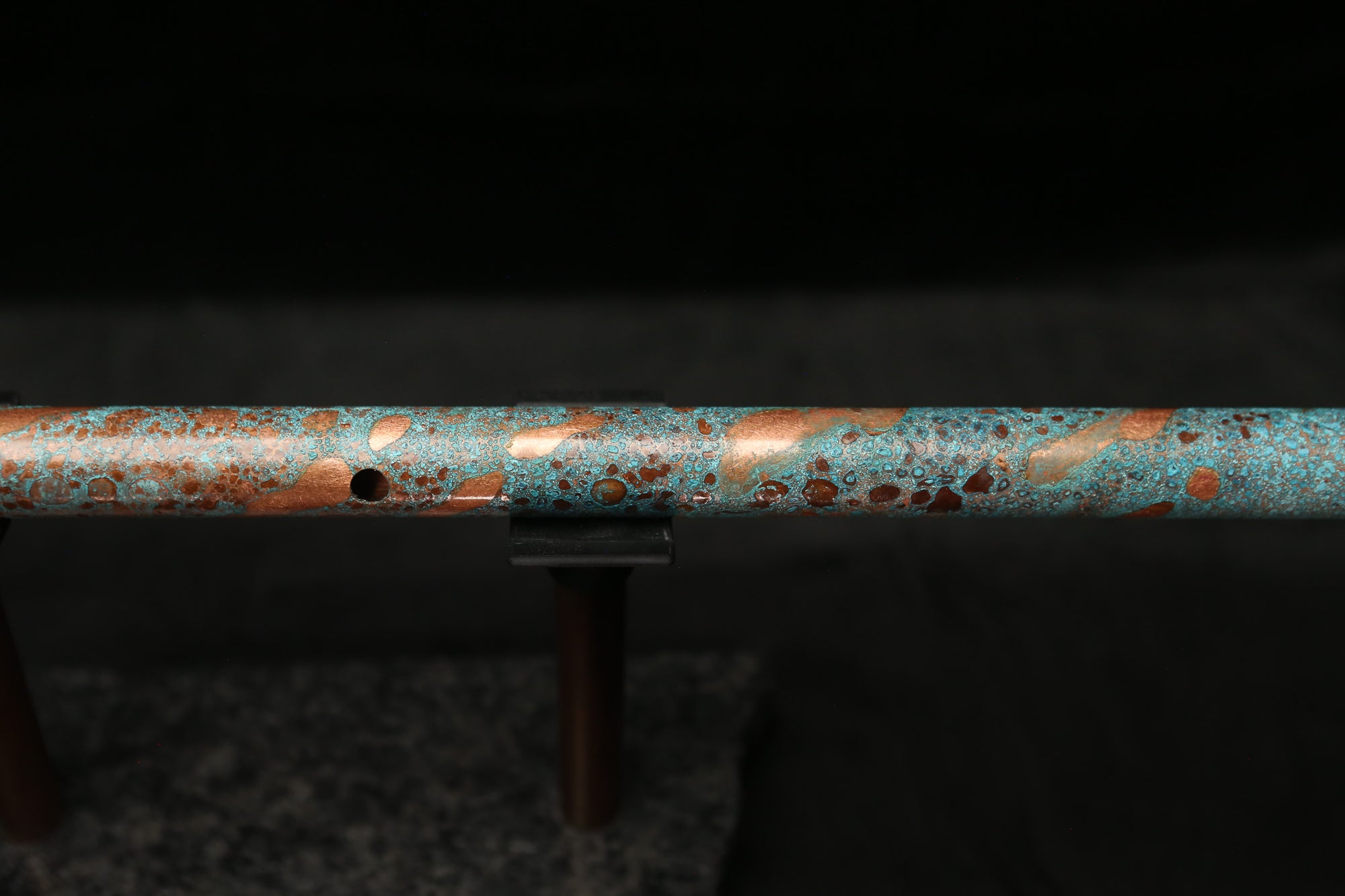 Low D Copper Flute #LDC0004 in Turquoise Reef