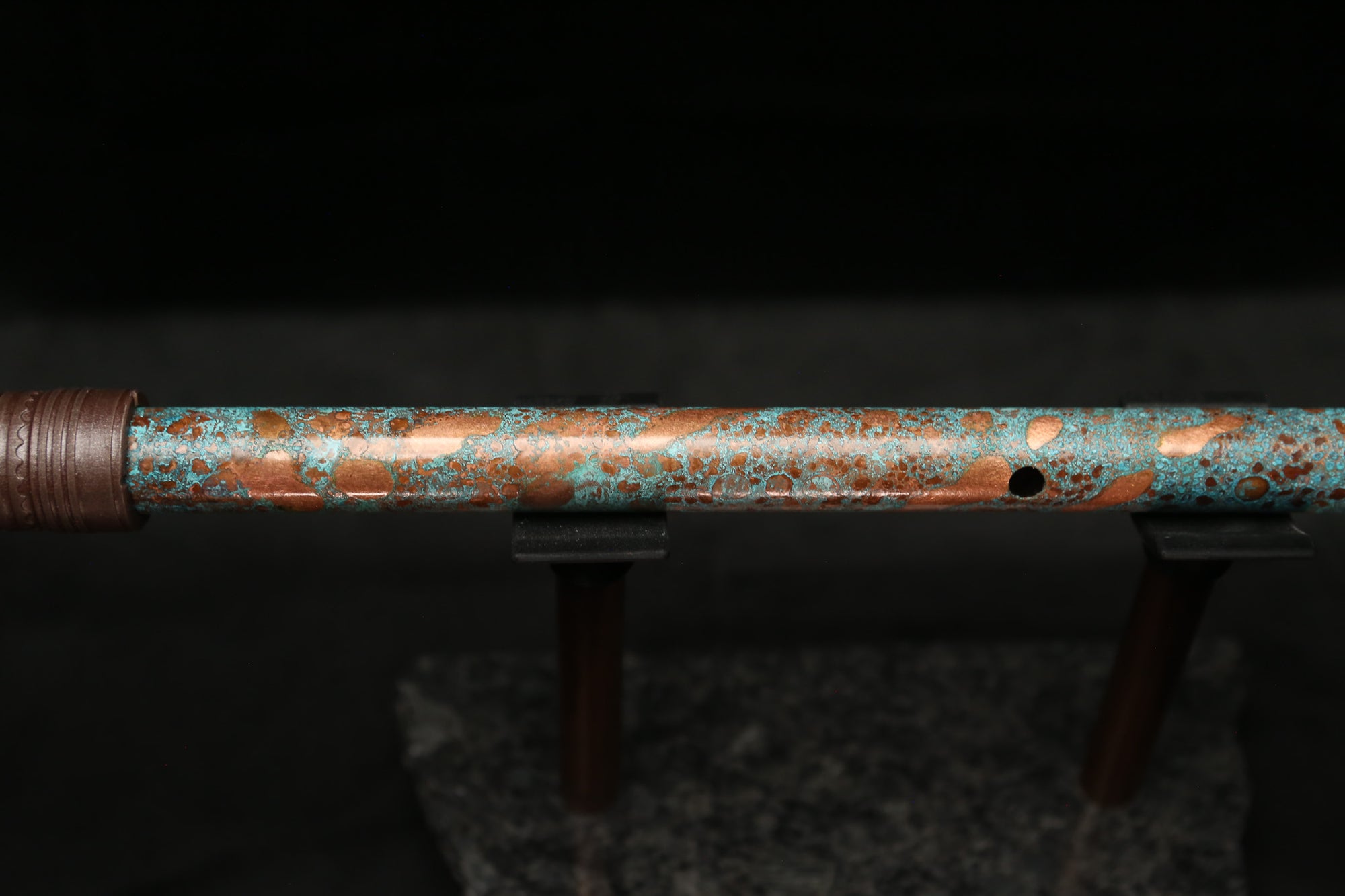 Low D Copper Flute #LDC0004 in Turquoise Reef