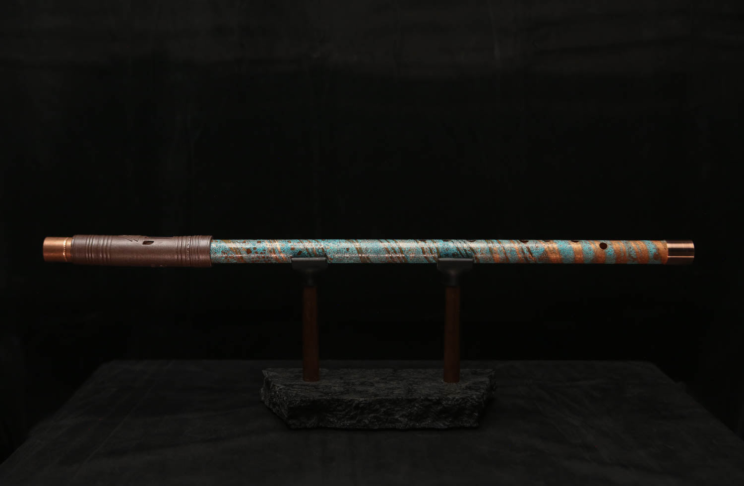 Low D Copper Flute #LDC0006 in Ocean Helix