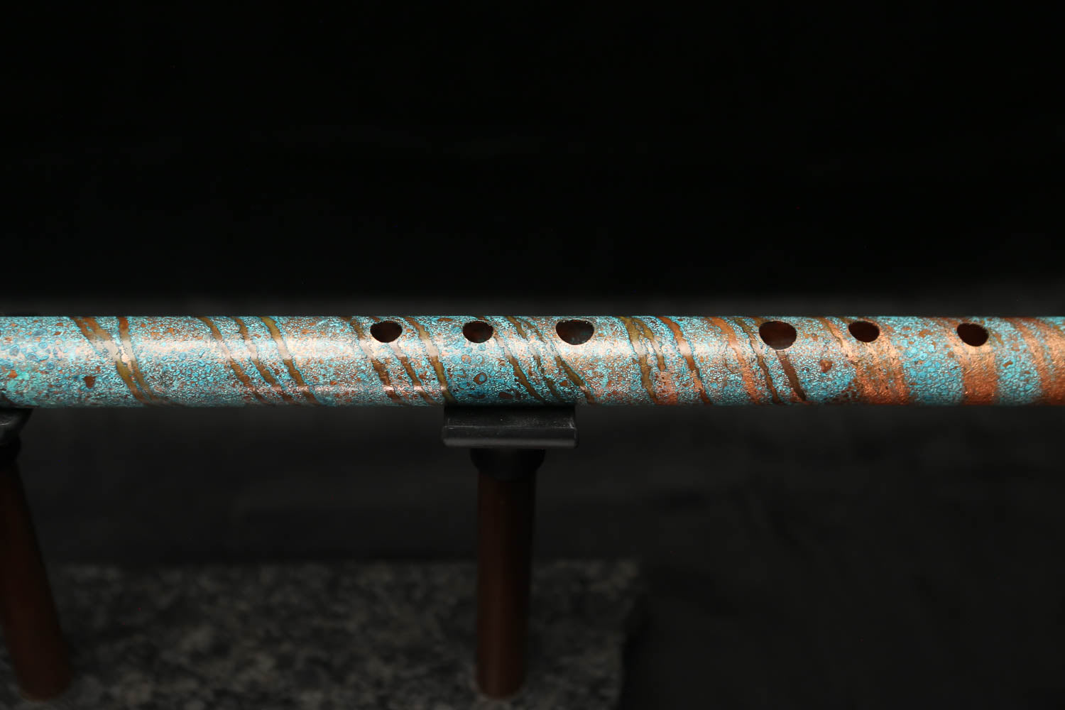 Low D Copper Flute #LDC0006 in Ocean Helix