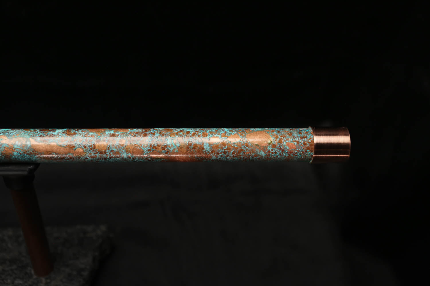 Low D Copper Flute #LDC0007 in Turquoise Reef
