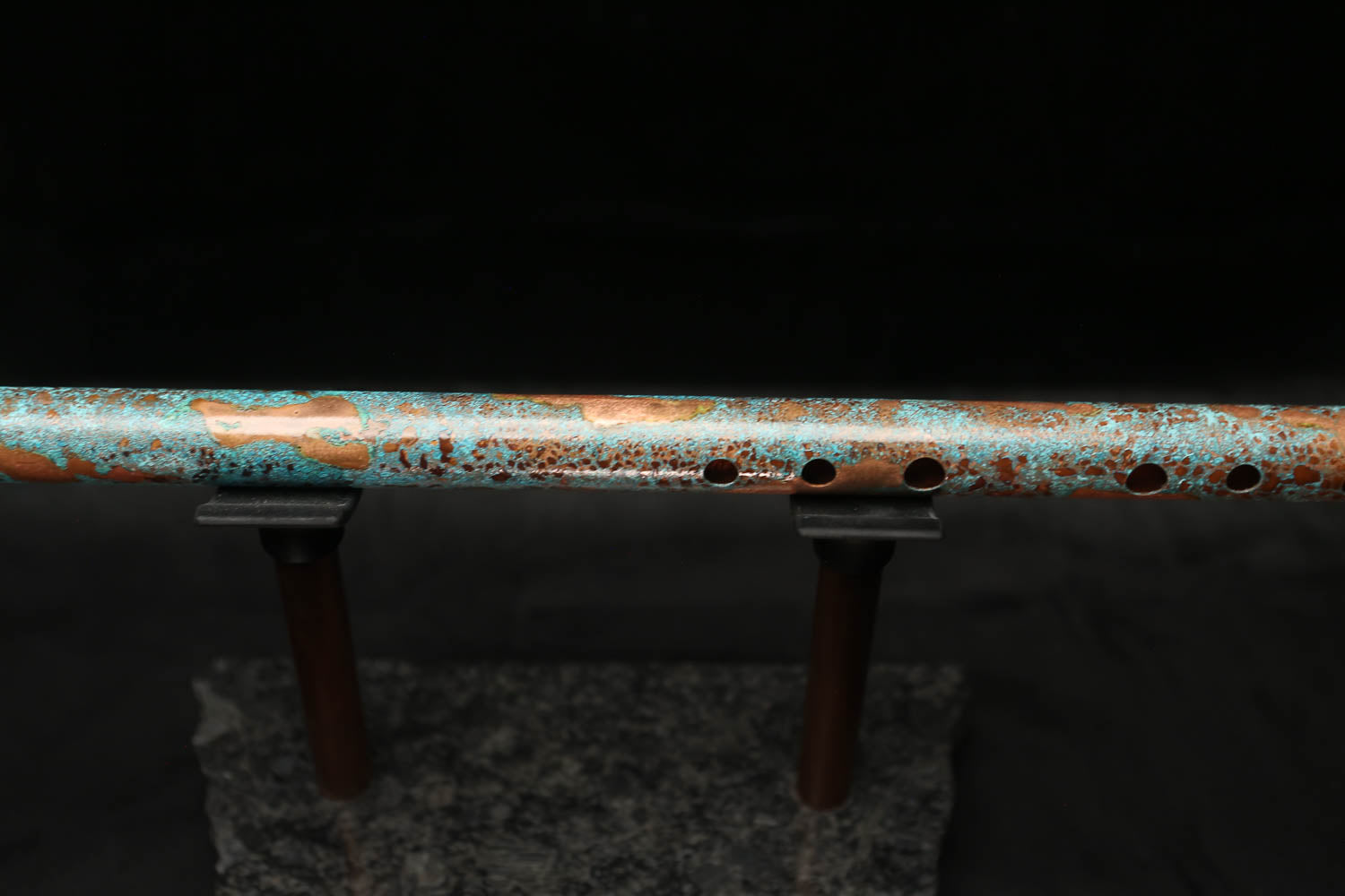Low D Copper Flute #LDC0007 in Turquoise Reef
