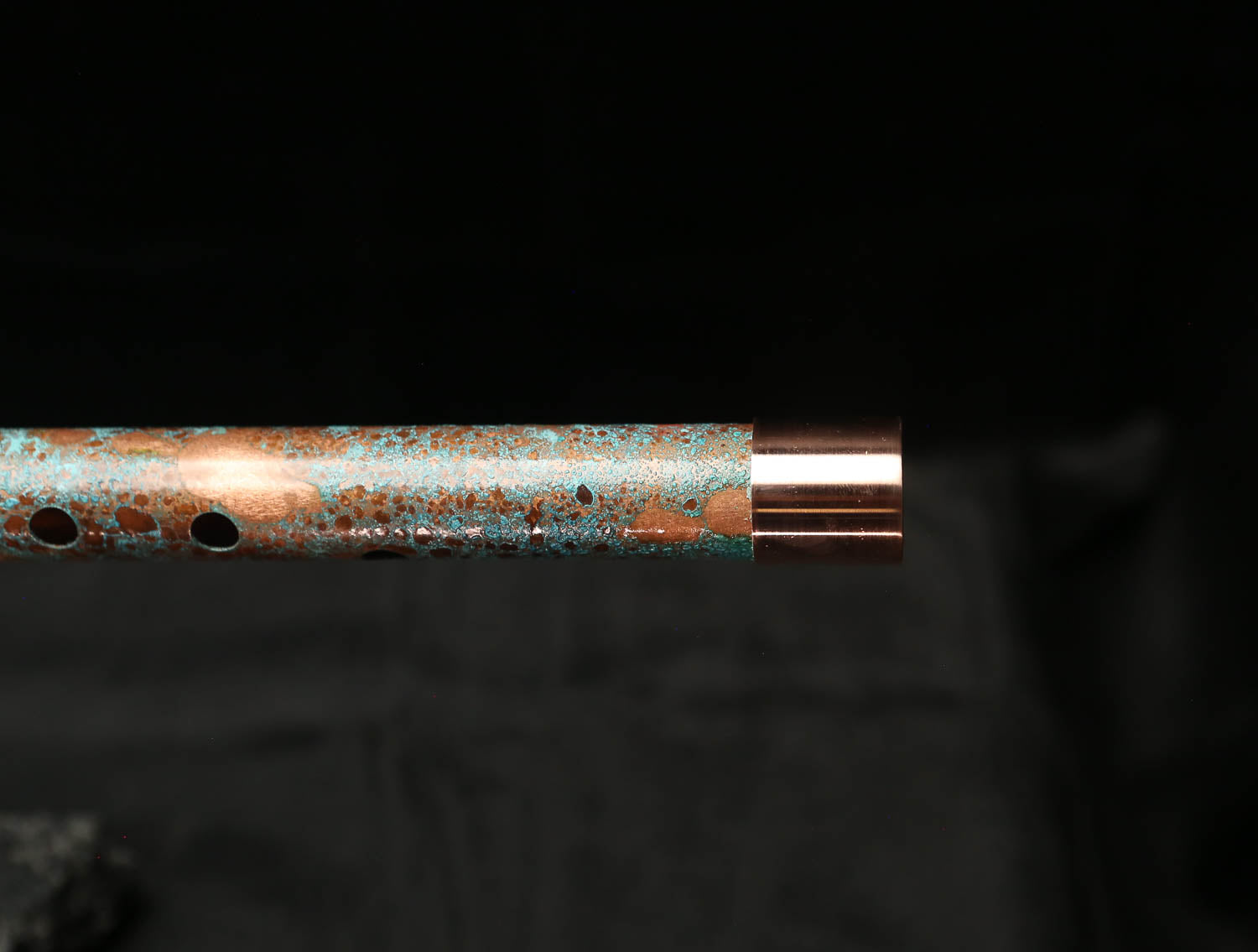Low D Copper Flute #LDC0007 in Turquoise Reef
