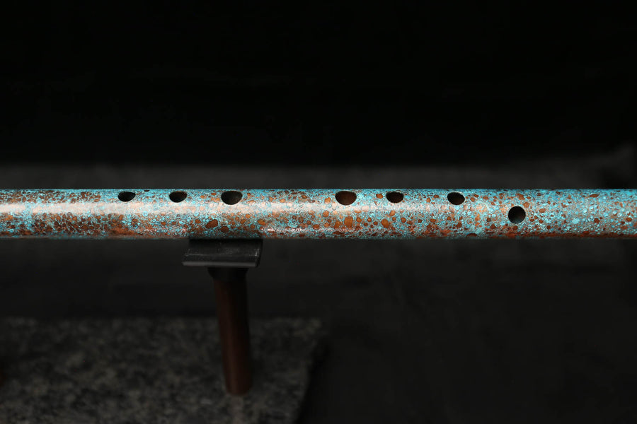 Low D Copper Flute #LDC0008 in Ocean Tide