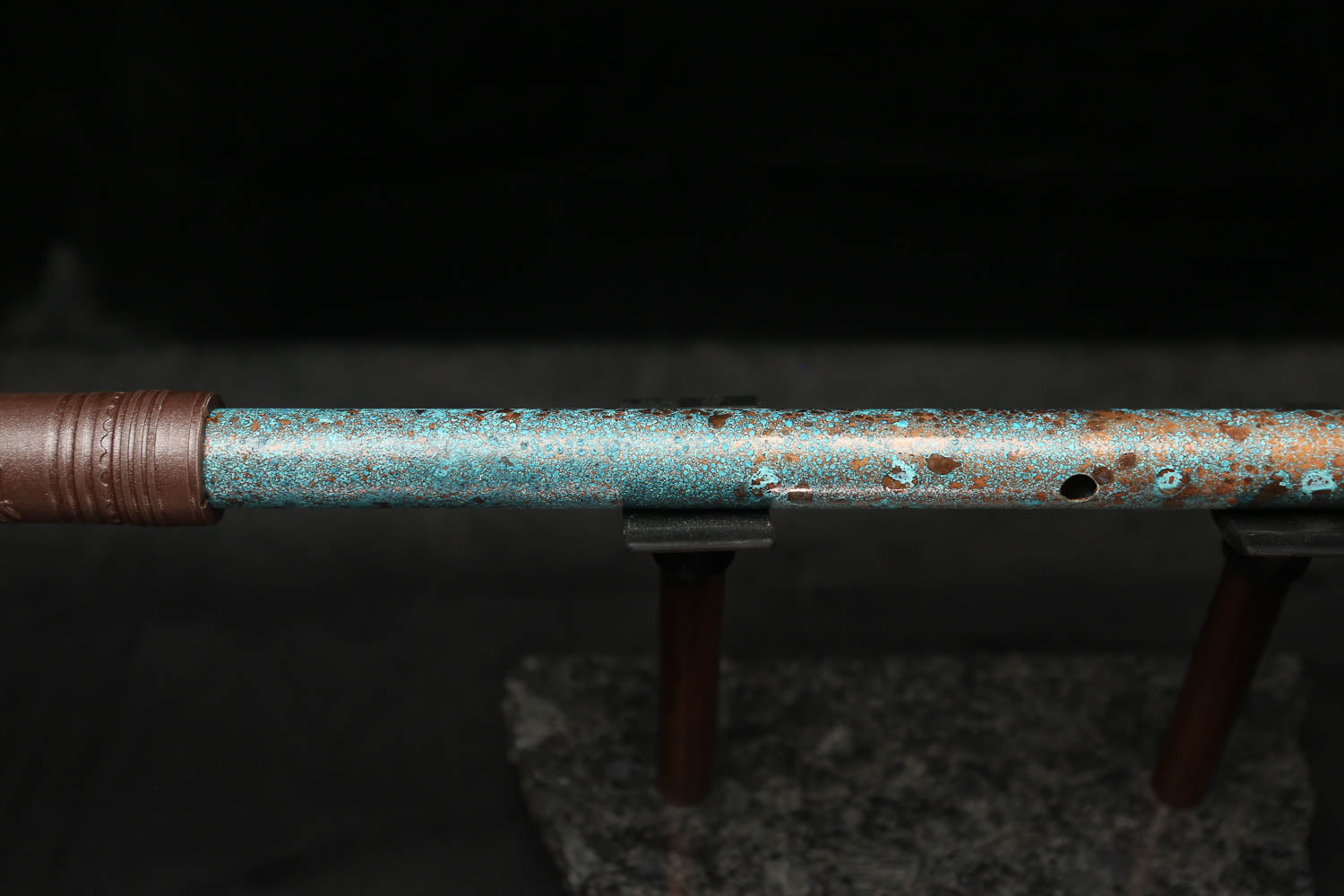 Low D Copper Flute #LDC0008 in Ocean Tide