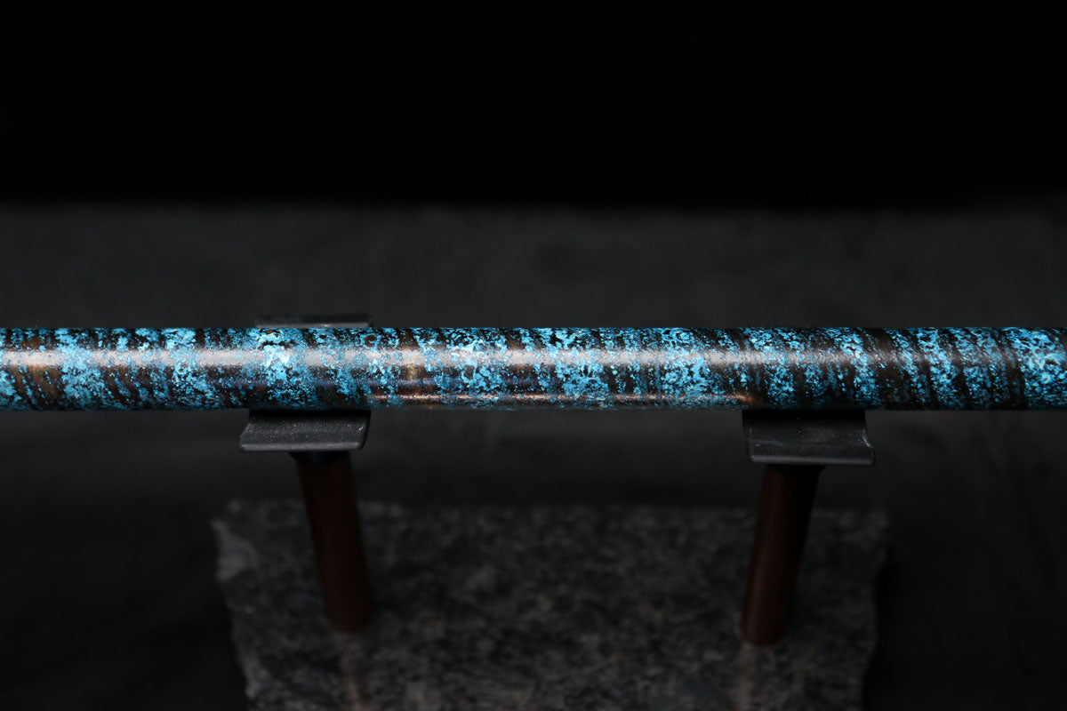 Low D Copper Flute #LDC0009 in Ocean Spiral