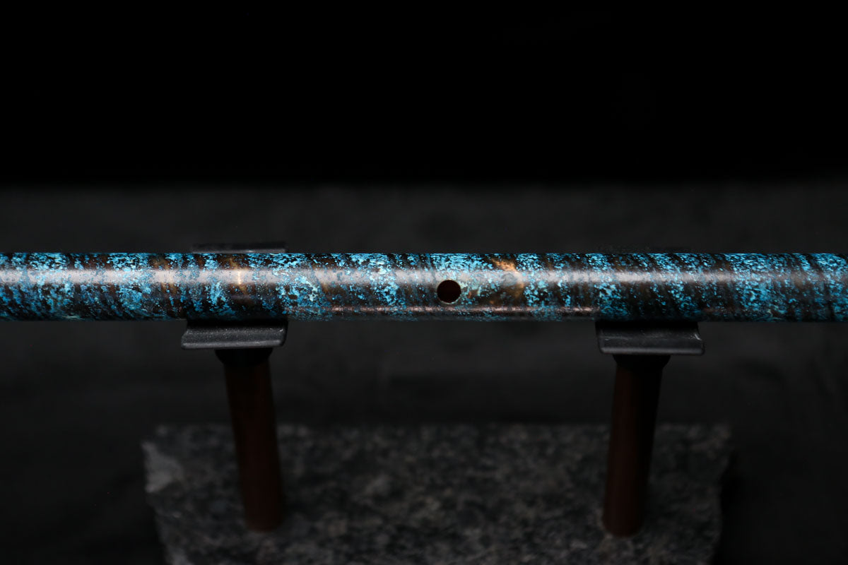 Low D Copper Flute #LDC0009 in Ocean Spiral