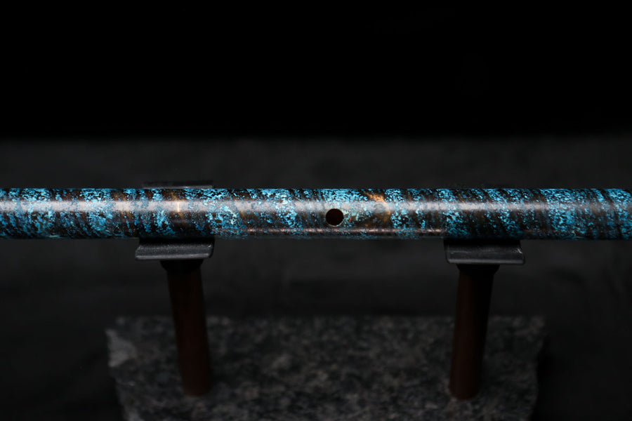 Low D Copper Flute #LDC0009 in Ocean Spiral