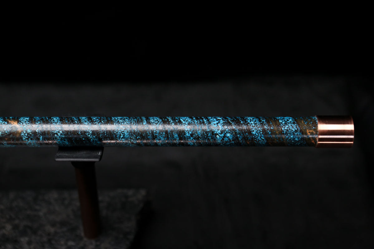 Low D Copper Flute #LDC0009 in Ocean Spiral