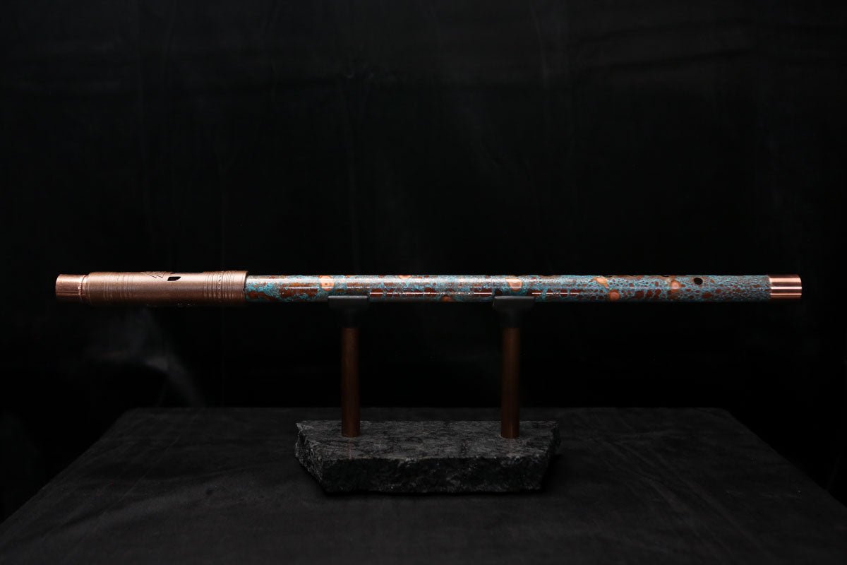 Low D Copper Flute #LDC0011 in Blue Ocean Reef