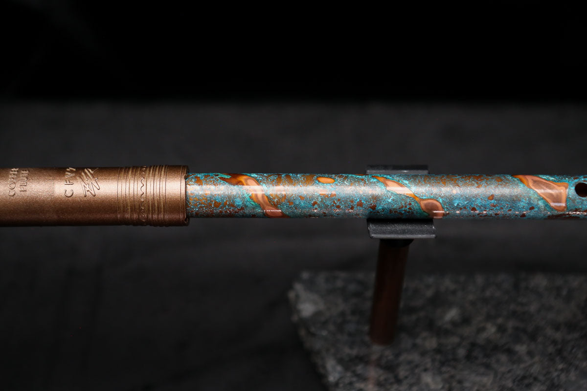 Low D Copper Flute #LDC0011 in Blue Ocean Reef