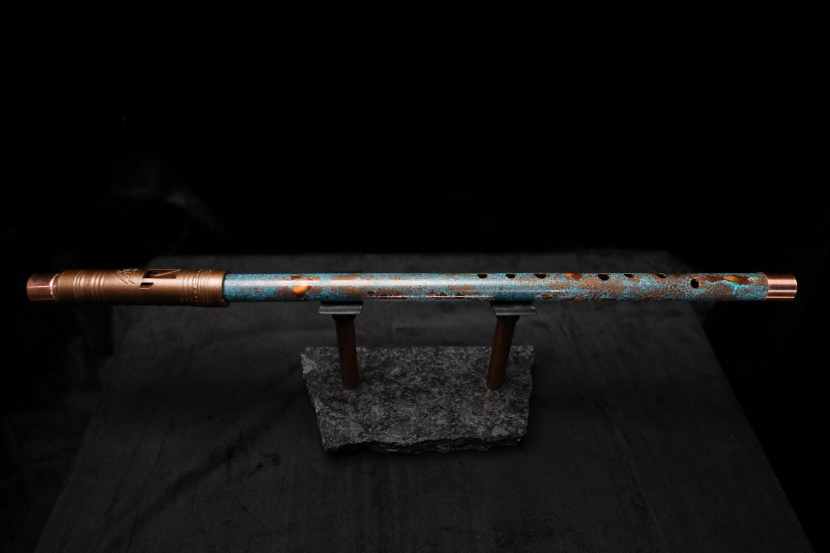 Low D Copper Flute #LDC0012 in Blue Ocean Reef