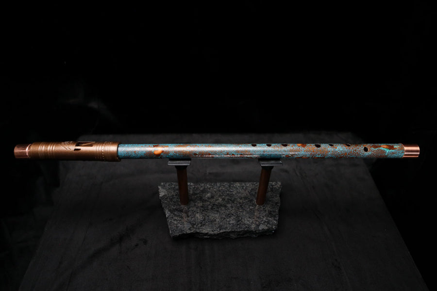 Low D Copper Flute #LDC0012 in Blue Ocean Reef