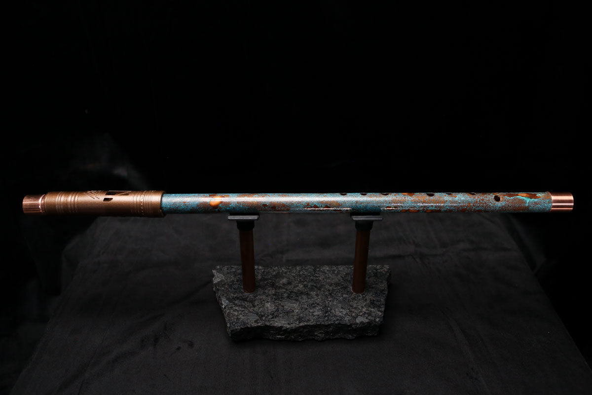 Low D Copper Flute #LDC0012 in Blue Ocean Reef