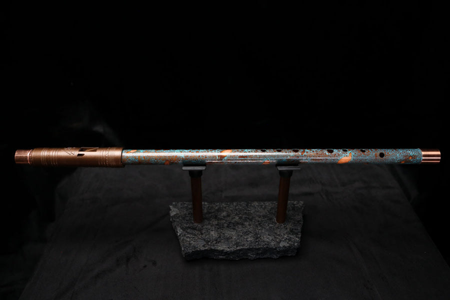 Low D Copper Flute #LDC0013 in Blue Ocean Reef