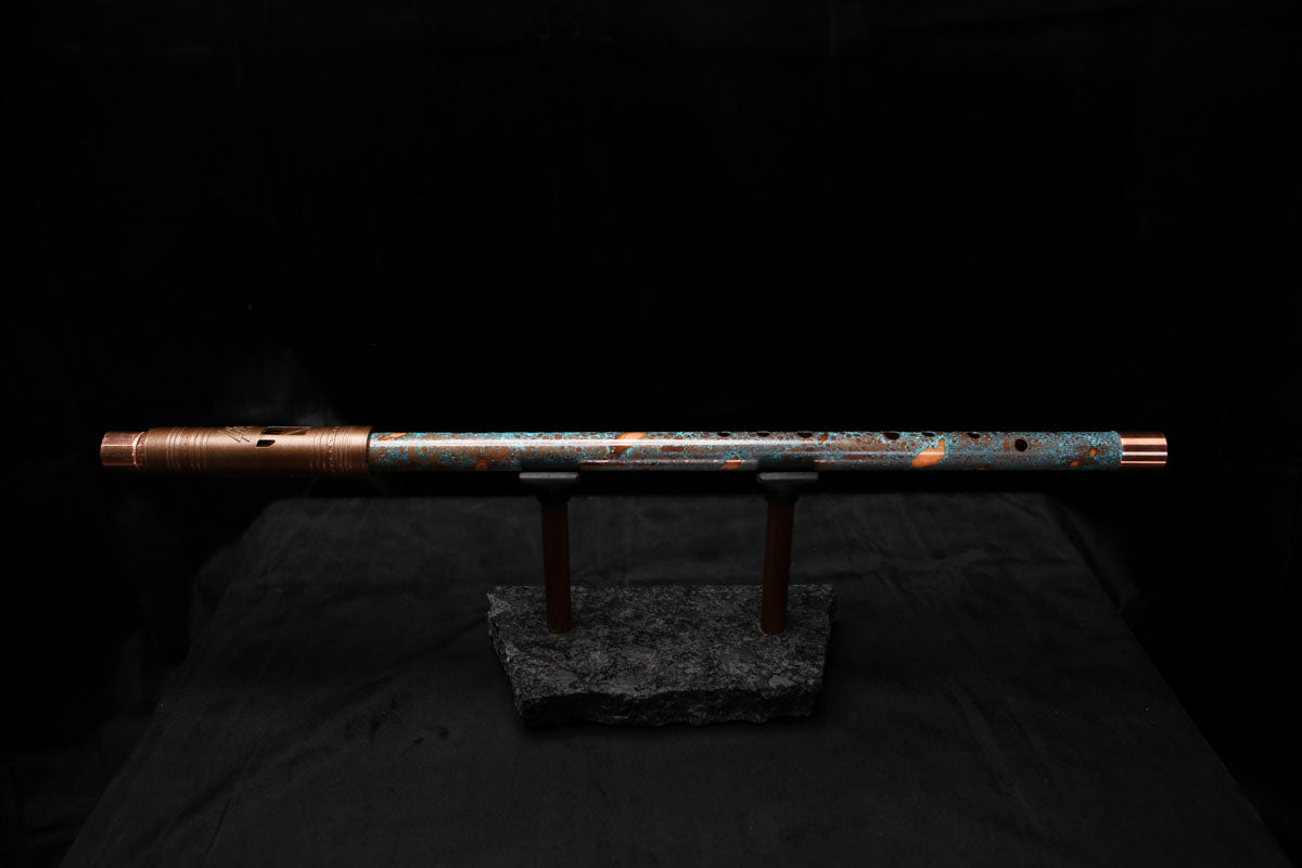 Low D Copper Flute #LDC0013 in Blue Ocean Reef