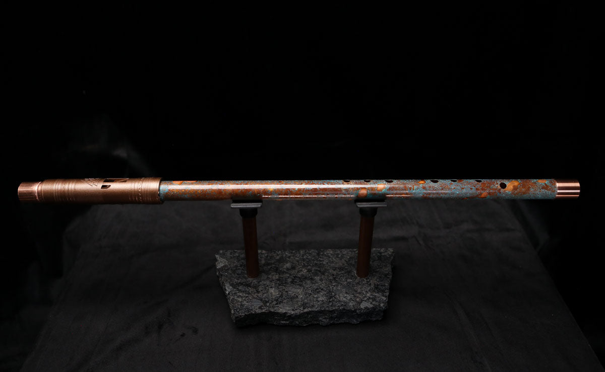 Low D Copper Flute #LDC0014 in Blue Ocean Reef