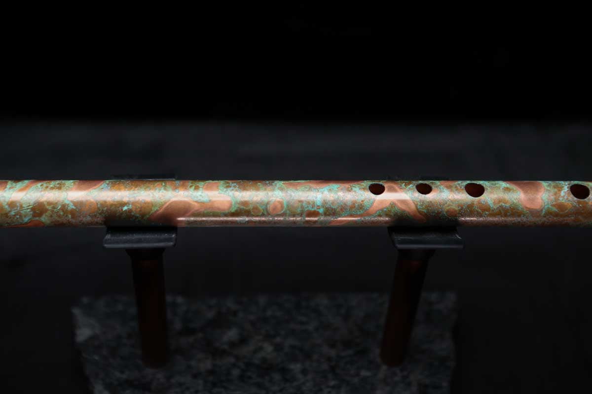 Low D Copper Flute #LDC0015 in Turquoise Reef