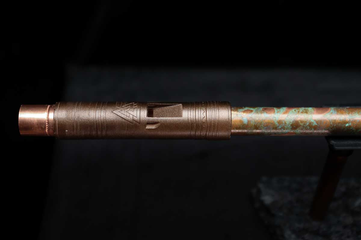 Low D Copper Flute #LDC0015 in Turquoise Reef