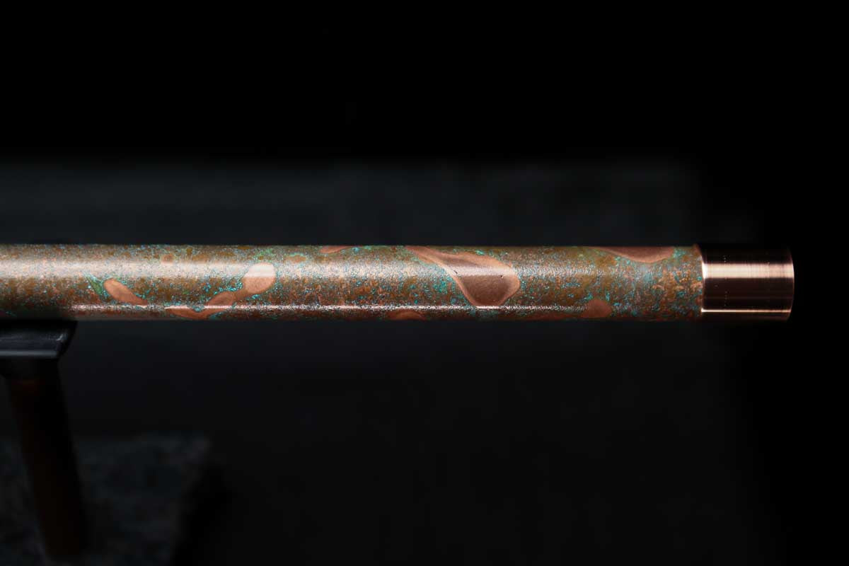 Low D Copper Flute #LDC0015 in Turquoise Reef
