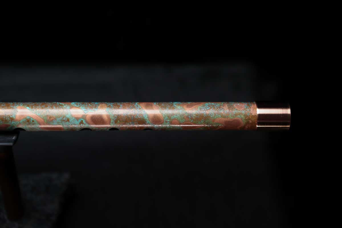 Low D Copper Flute #LDC0015 in Turquoise Reef