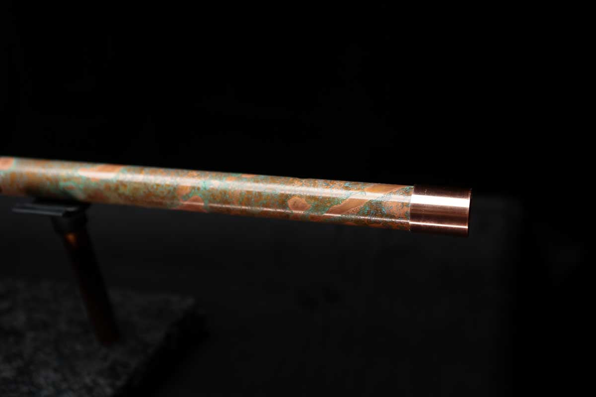 Low D Copper Flute #LDC0017 in Turquoise Reef
