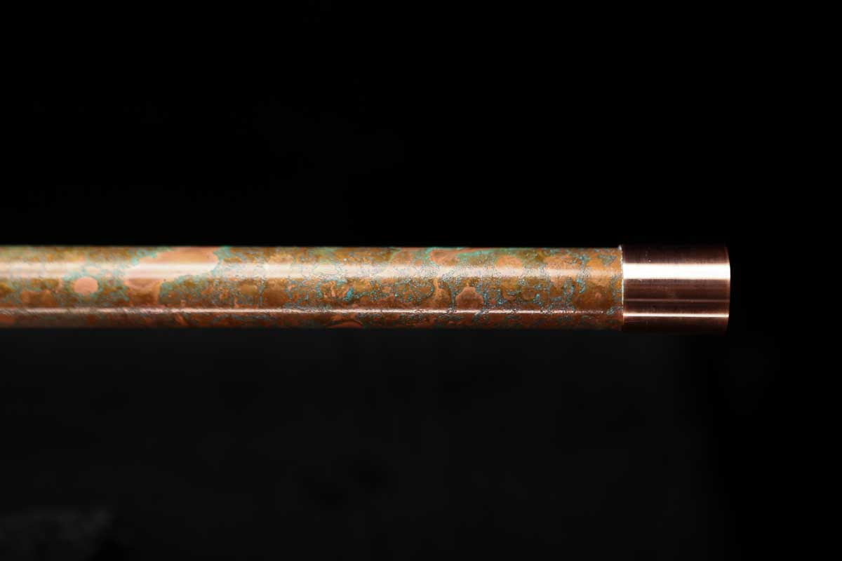 Low D Copper Flute #LDC0017 in Turquoise Reef
