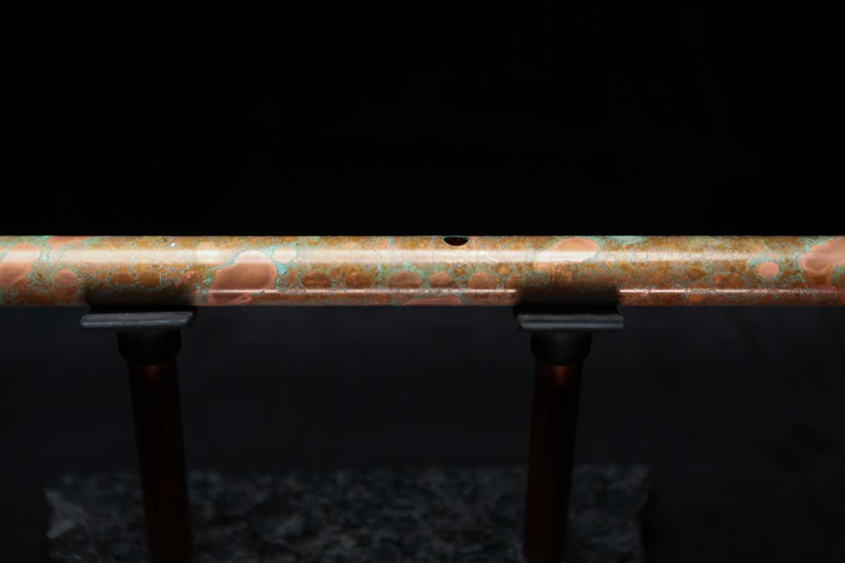 Low D Copper Flute #LDC0017 in Turquoise Reef