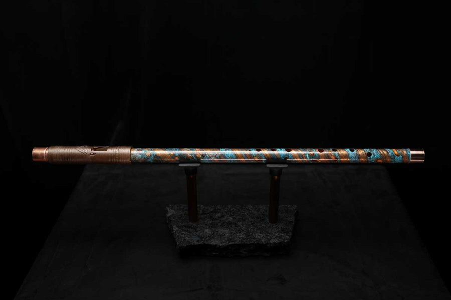 Low D Copper Flute #LDC0021 in Typhoon Spiral