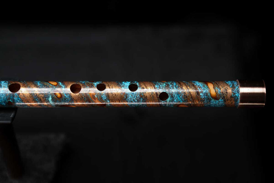 Low D Copper Flute #LDC0021 in Typhoon Spiral