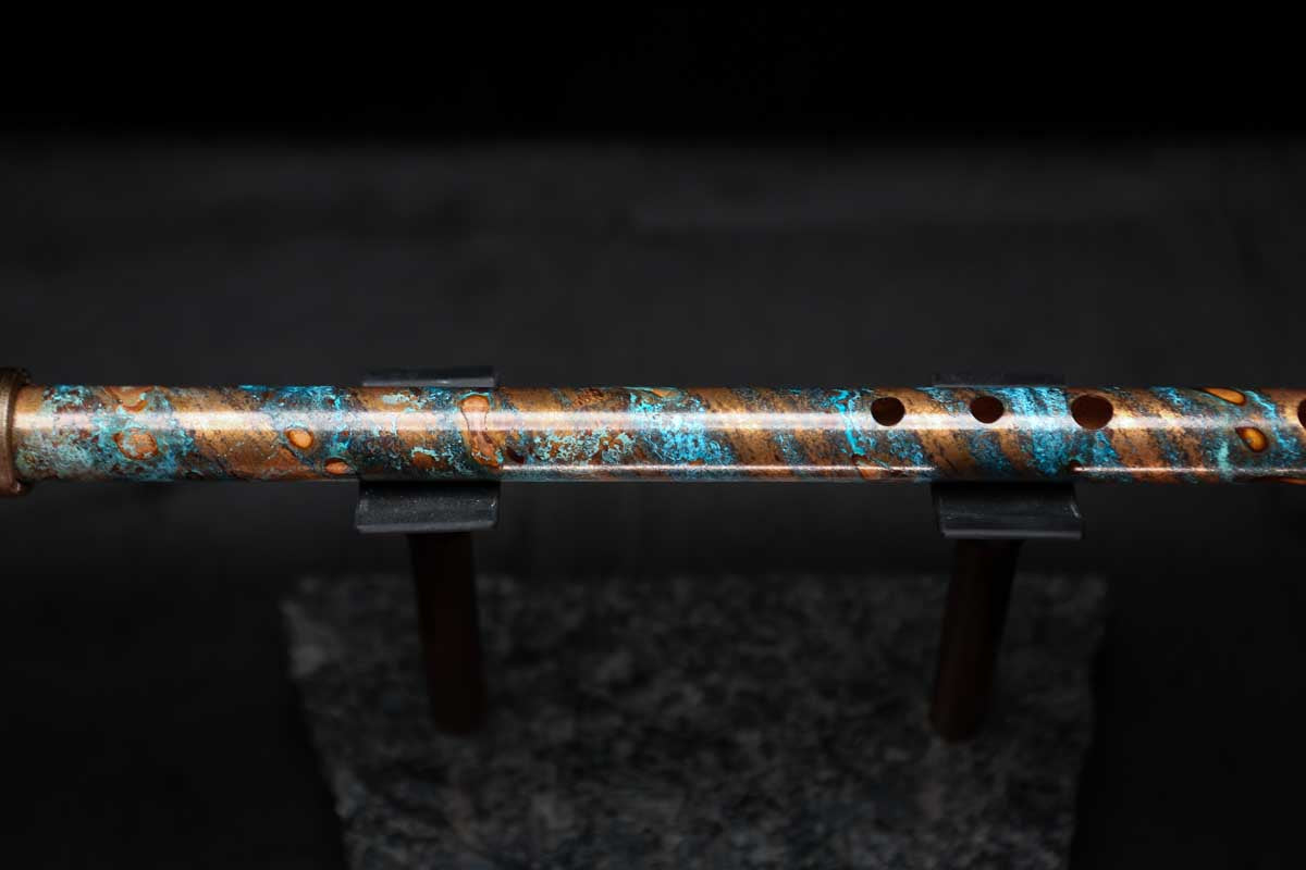 Low D Copper Flute #LDC0021 in Typhoon Spiral