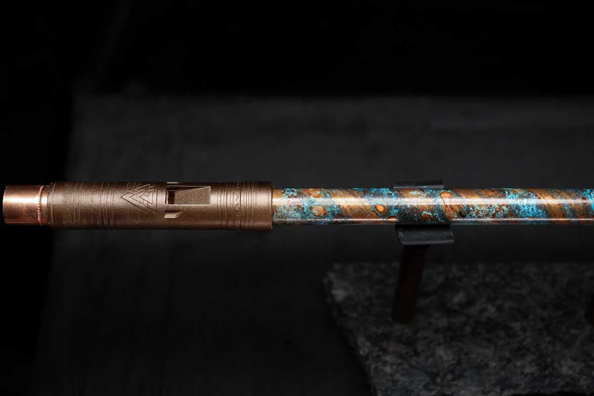 Low D Copper Flute #LDC0021 in Typhoon Spiral