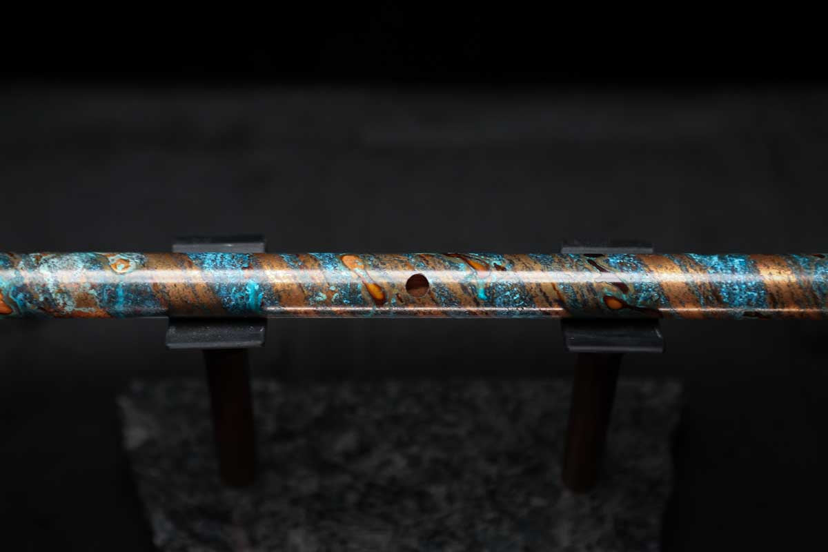 Low D Copper Flute #LDC0021 in Typhoon Spiral