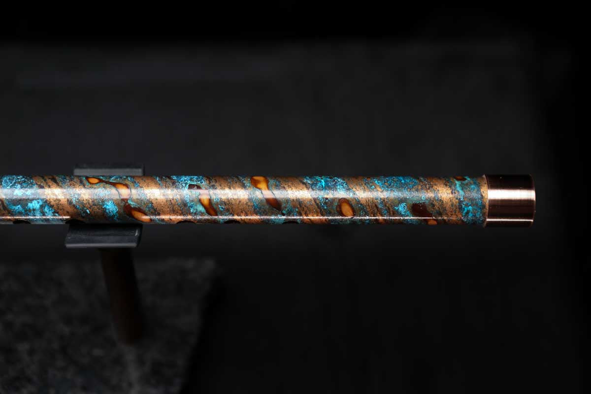 Low D Copper Flute #LDC0021 in Typhoon Spiral