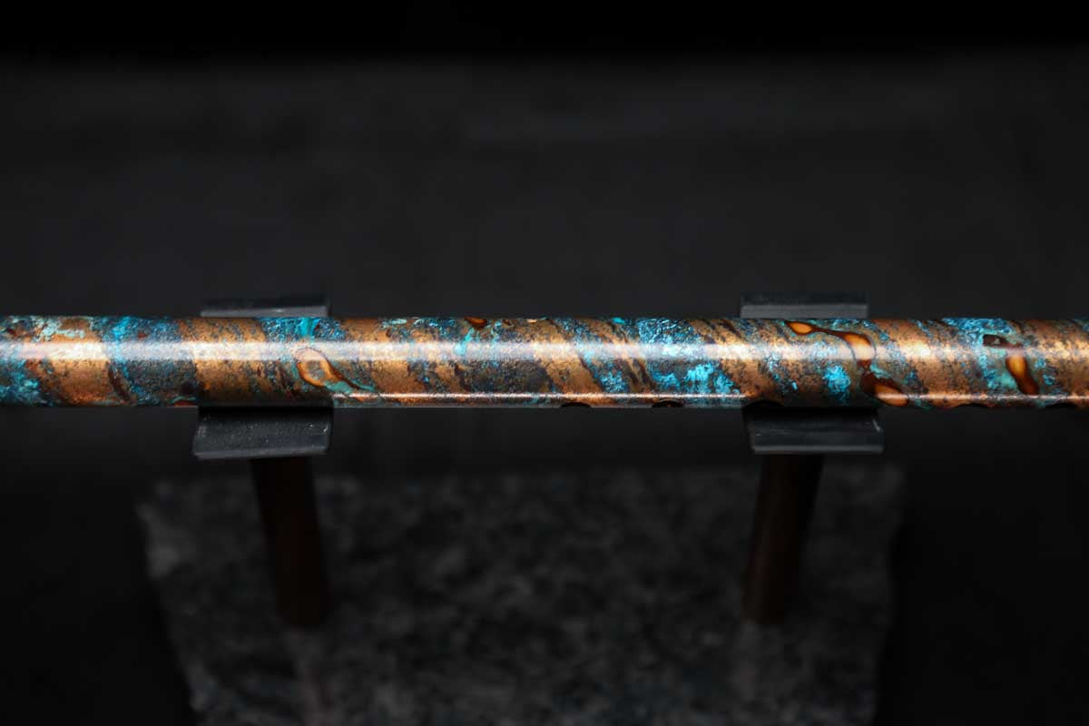 Low D Copper Flute #LDC0021 in Typhoon Spiral