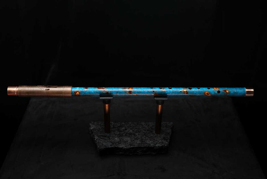 Low D Copper Flute #LDC0027 in Ocean Flame