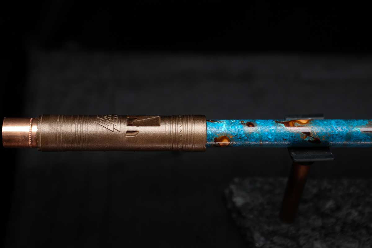 Low D Copper Flute #LDC0027 in Ocean Flame