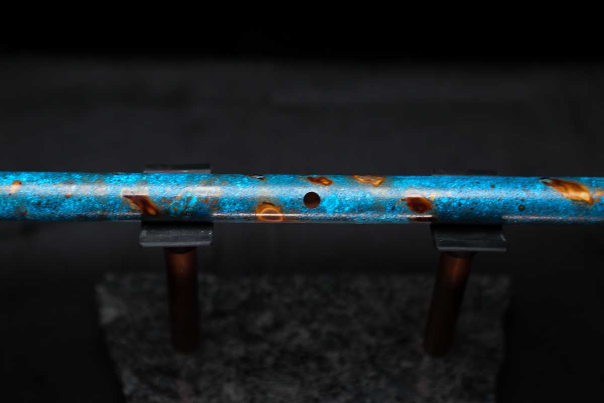Low D Copper Flute #LDC0027 in Ocean Flame