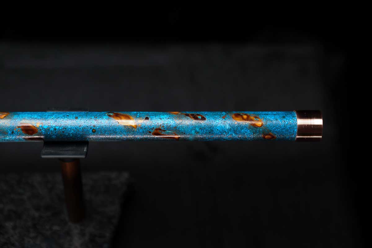 Low D Copper Flute #LDC0027 in Ocean Flame