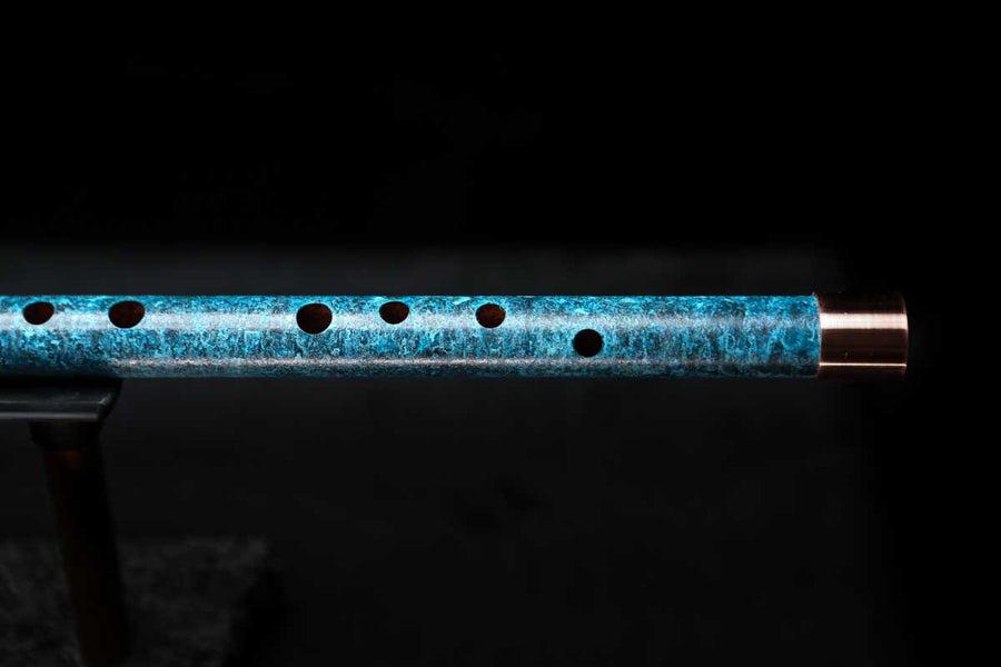 Low D Copper Flute #LDC0028 in Blue Ocean Tide