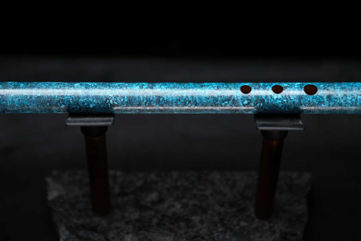 Low D Copper Flute #LDC0028 in Blue Ocean Tide