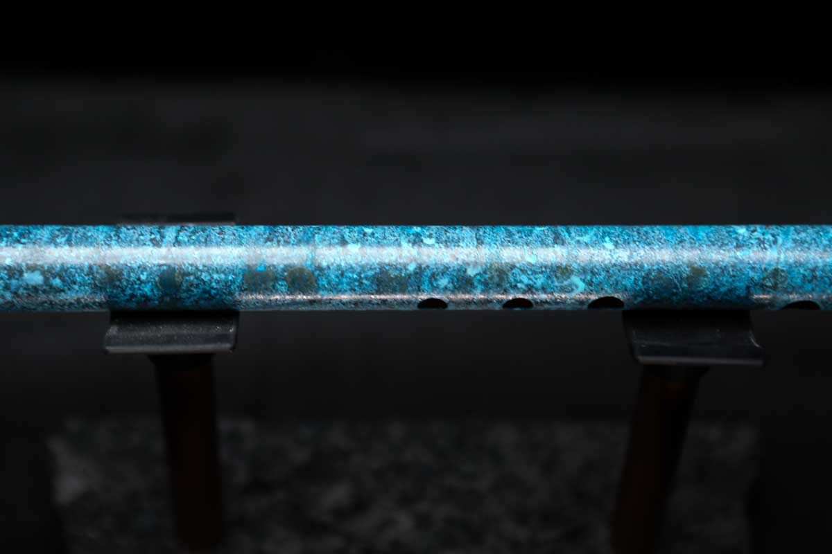 Low D Copper Flute #LDC0028 in Blue Ocean Tide